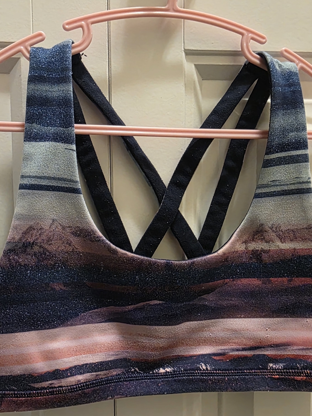 Ivivva Strappy Sports Bra in Navy and Pink